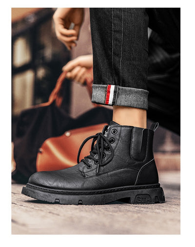 Botas Martin de Cuero para Hombre - Estilo Retro Versátil - Image 20