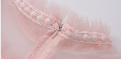 Vestido Infantil de Encaje y Malla Bordada - Image 15