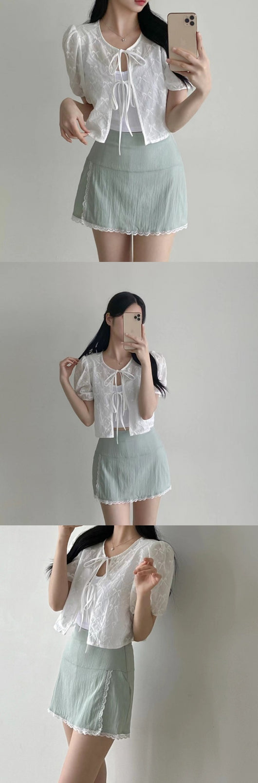 Blusa Tejida con Cordones - Manga Corta Elegante - Image 23