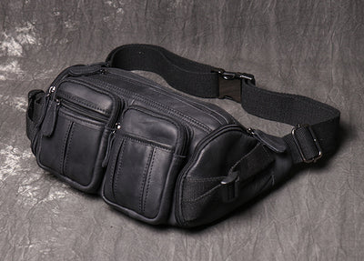 Bolsa de Pecho Hombre Cuero Gamuza Gran Capacidad - Image 17