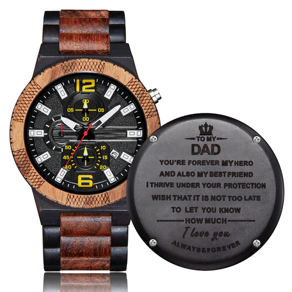 Reloj de Cuarzo para Hombre con Diseño de Madera - Estilo Deportivo