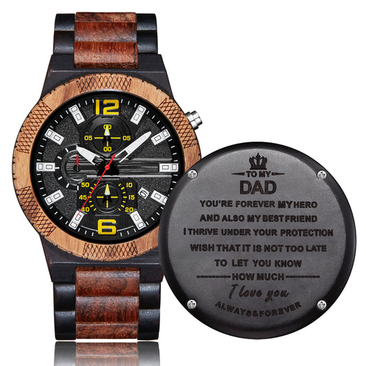 Reloj de Cuarzo para Hombre con Diseño de Madera - Estilo Deportivo