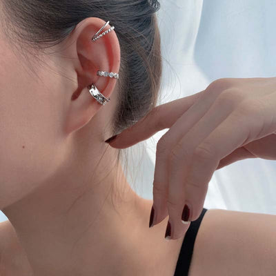Set de 4 Clips para Cartílago con Borlas Estilo Explosión y Circonitas de Cobre - Image 9