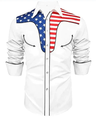 Camisa Vaquera Bordada de Manga Larga para Hombre - Estilo Western - Image 12