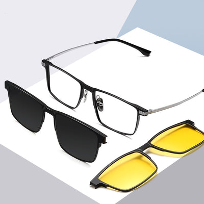 Gafas de Sol con Protección UV y Marco Magnético Intercambiable para Miopía
