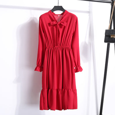 Vestido Floral de Chifón Coreano para Primavera - Image 3