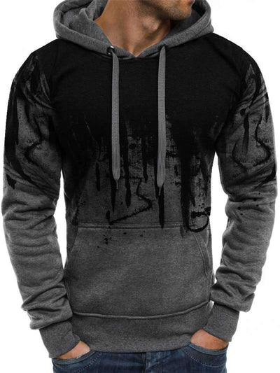 Sudadera de Terciopelo para Hombre con Estampado de Salpicaduras de Tinta - Image 3
