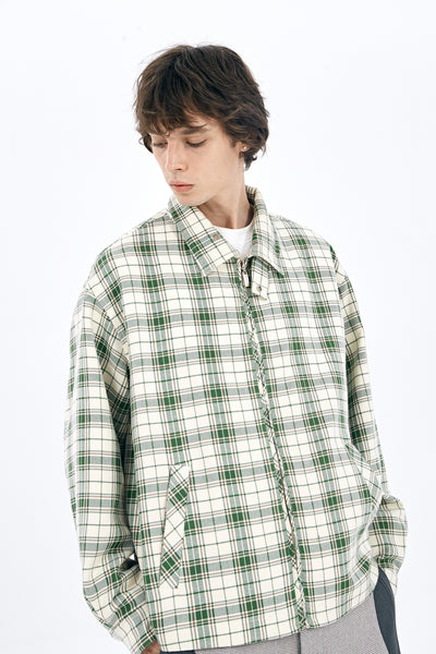 Chaqueta de Diseño Original en Tela Cuadros Verde - Image 13