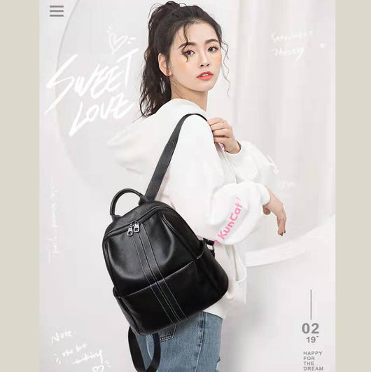 Mochila de Viaje en Cuero Genuino de Gran Capacidad - Versátil y Duradera - Image 3