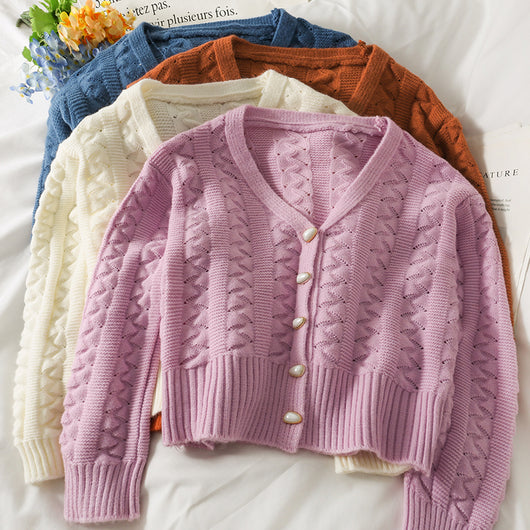 Cardigan Abierto con Espacios y Mangas Largas