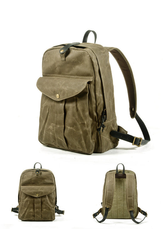 Mochila de Lona Retro con Gran Capacidad para Aventuras al Aire Libre - Image 17
