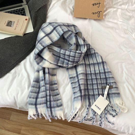 Bufanda de Cuadros Vintage para Otoño Invierno - Estilo Clásico para Mujer - Image 7