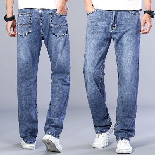 Pantalones Vaqueros Holgados de Pierna Ancha para Hombre - Corte Recto Verano - Image 13