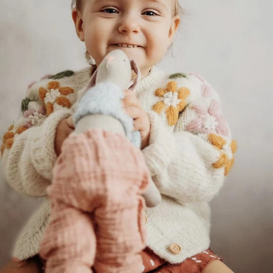 Cardigan Tejido Delgado para Niñas - Top Knit Versátil