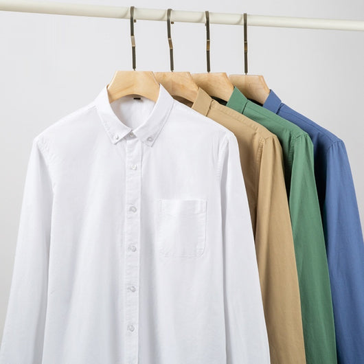 Camisa Oxford de Algodón Puro Transpirable para Hombre - Image 3