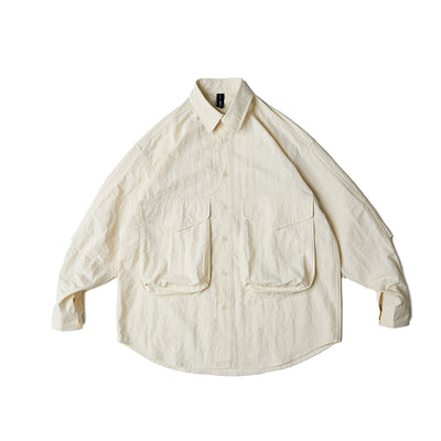 Camisa Impermeable de Bolsillos Amplios - Colores Sólidos Primavera - Image 6