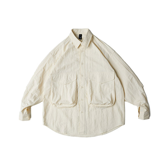 Camisa Impermeable de Bolsillos Amplios - Colores Sólidos Primavera - Image 6