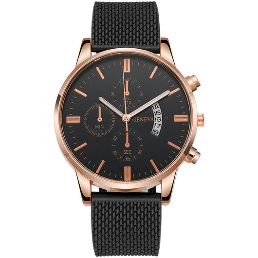 Reloj Hombre Tres Subdiales Seis Agujas Calendario Cuarzo Casual Ejecutivo - Image 24