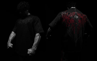Playera Holgada de Algodón Talla Grande Estilo Oscuro - Image 19