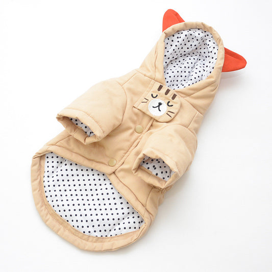 Abrigo y Gorro para Perros Pequeños y Medianos - Algodón Acolchado Invierno y Otoño