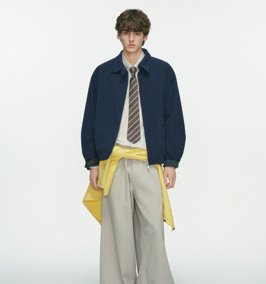 Chaqueta de Pana Estilo Granero Retro Americano con Cuello Tipo Camisero - Image 8