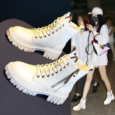 Botines Cortos Estilo Británico para Mujer - Diseño Moderno y Versátil - Image 12