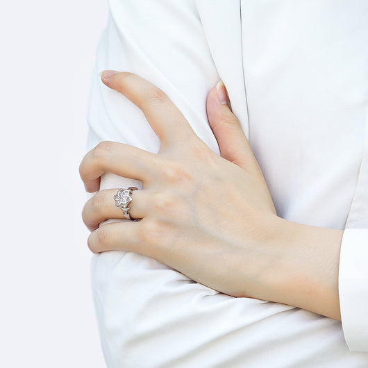 Anillo de Diamante Simulado Personalizado - Estilo Europeo y Americano - Image 17