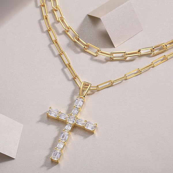 Collar de Plata S925 con Moissanita Doble Luz - Accesorio de Lujo Minimalista para Mujer