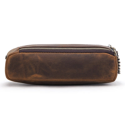 Bolsa Portátil Cuero Crazy Horse con Doble Cierre y Gran Capacidad - Image 3