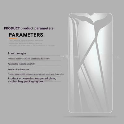Protector de Pantalla Y20 Templado Anti-explosión y Anti-huella - Image 7