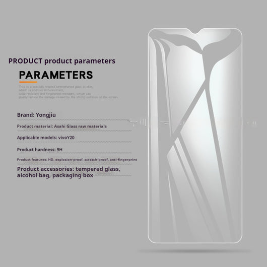 Protector de Pantalla Y20 Templado Anti-explosión y Anti-huella - Image 7