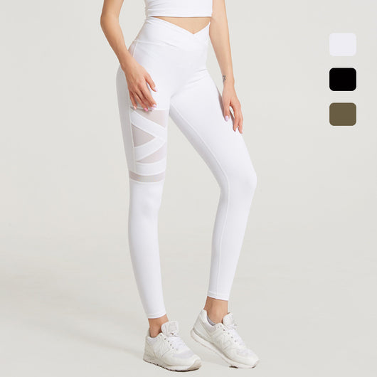 Pantalones de Yoga con Levantamiento de Caderas y Abdomen - Malla Cosida - Image 9