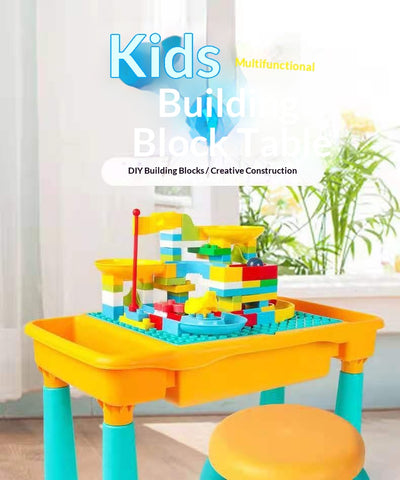 Mesa de Construcción con Bloques Gigantes para Niños - Image 7