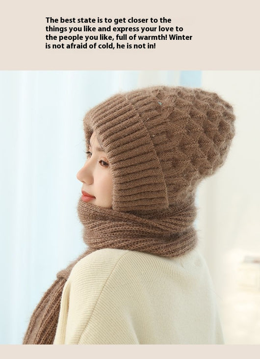 Gorro y Bufanda Tejida Doble Capa Acolchada - Abrigo Cálido en Lana - Image 18