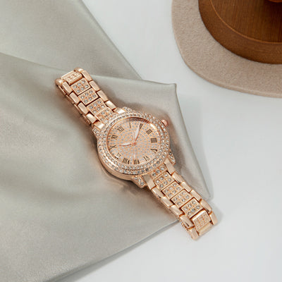 Reloj de Diamantes Digitales con Números Romanos y Brillantes para Mujer - Image 18