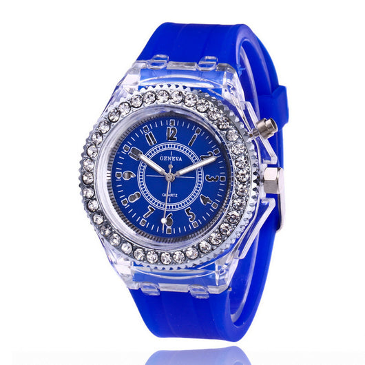 Reloj LED Luminoso Geneva para Mujer con Pulsera de Silicona - Image 23