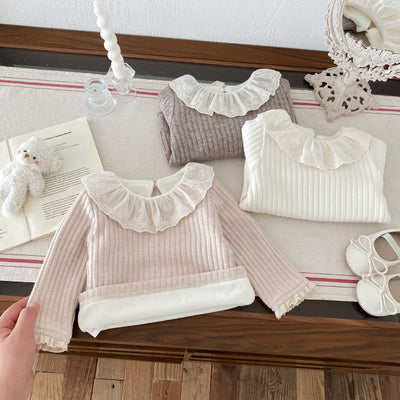 Blusa de Encaje con Cuello Peter Pan para Mujer - Image 15