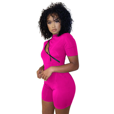 Jumpsuit Casual Ajustado con Costuras Contrastantes - Image 9