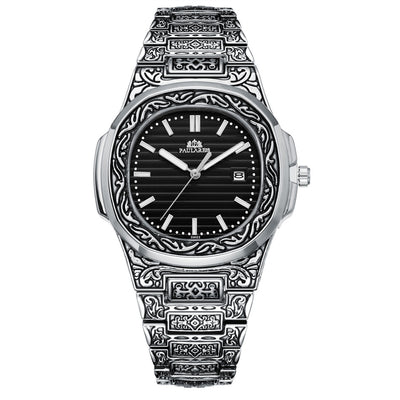 Reloj Hombre Cuarzo Tallado Loro Calendario Luminiscente - Image 51