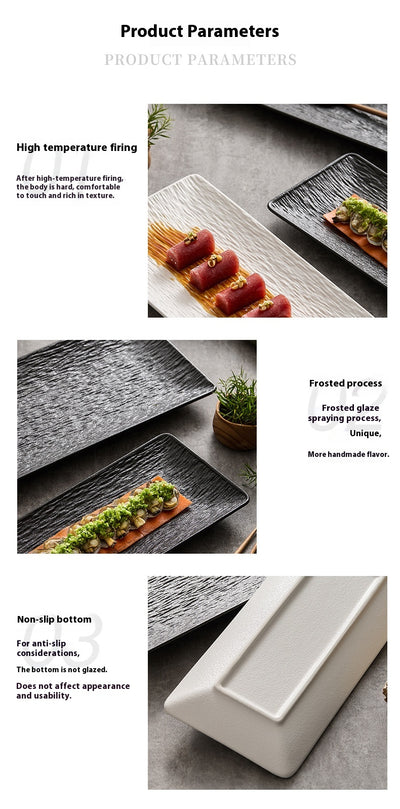 Plato Rectangular de Cerámica Premium para Sushi - Image 15