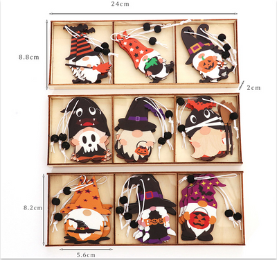 Adorno Colgante de Madera con Muñeca Cartoon para Halloween - Image 10