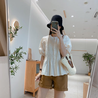 Blusa Suelta Reductora de Manga Corta para Mujer - Verano - Image 20