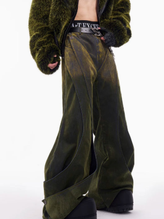Jeans Deconstruidos con Efecto Degradado y Textura Esponjosa para Hombre - Otoño Invierno - Image 9