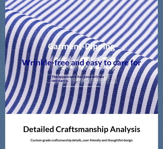 Camisa de Trabajo Manga Larga a Rayas Azules para Hombre - Image 24