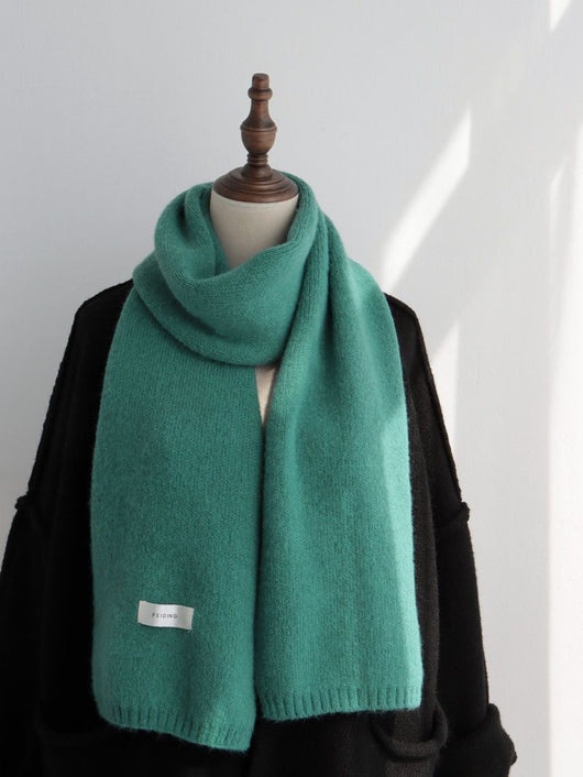 Bufanda Cálida de Color Liso para Mujer - Otoño e Invierno - Image 20
