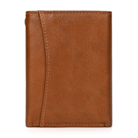 Billetera de Cuero Genuino para Hombre con Protección RFID y Cadena de Metal - Image 10