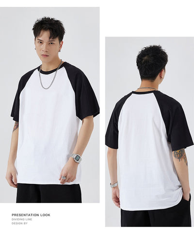 Camiseta Holgada de Algodón con Manga Raglán para Hombre - Image 21