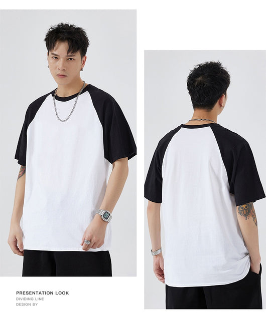 Camiseta Holgada de Algodón con Manga Raglán para Hombre - Image 21