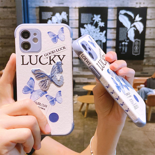 Funda para Celular con Bordado de Moño Azul - Silicona Resistente a Golpes - Image 5