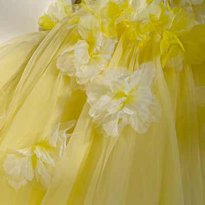 Vestido Strapless de Malla Floral con Tirantes - Image 5
